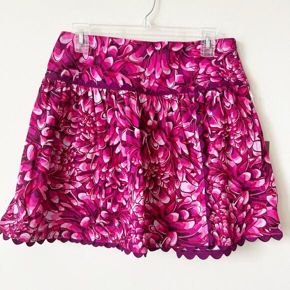Kika Vargas x Target Mum Floral Scallop Edge Mini Skirt Size 4 NWT Pink Floral - Picture 2 of 10